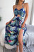 Botanical Print Tied Backless Cutout Slit Dress Preorder