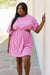 HEYSON Summer Field Full Size Cutout Dress in Carnation Pink