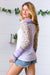 Lilac Animal & Aztec Notched Long Sleeve Top