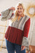 Berry Hacci Aztec Multistripe Outseam Bell Long Sleeve Top