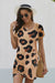 V Neck Leopard T-Shirt Dress With Twist Preorder