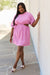 HEYSON Summer Field Full Size Cutout Dress in Carnation Pink