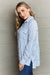 Ninexis Take Your Time Collared Button Down Striped Long Sleeve Shirt