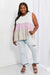 White Birch Full Size Watching the Sunset Color Block Babydoll Tank Top