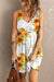 Sunflower Print Button Down Sleeveless Dress Preorder