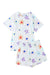Flower Print Short Sleeve High Waist Two Piece Shorts Set Preorder
