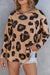 Full Size Leopard Print Round Neck Long Sleeve Tee Preorder