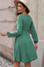 Scoop Neck Empire Waist Long Sleeve Mini Dress Preorder