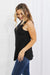 BOMBOM One Wish Ribbed Knit Tank Top in Black