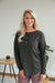 Everlasting Love Long Sleeve Top in Charcoal