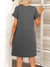 Round Neck Flounce Sleeve Dress with Pockets Preorder