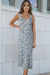 Leopard Sleeveless Slit Midi Dress Preorder