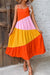 Color Block Spaghetti Strap Midi Dress Preorder