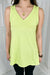 Blumin Apparel Chance of Sun Full Size Ribbed V-Neck Tank Top in Green
