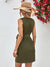 Buttoned V-Neck Belted Sleeveless Dress Preorder