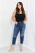 VERVET Full Size Distressed Cropped Jeans with Pockets