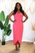 Elegantly Wrapped Maxi Dress - Coral